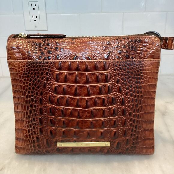 Brahmin Remy Pecan Croc Embossed Crossbody Bag - Picture 2 of 13